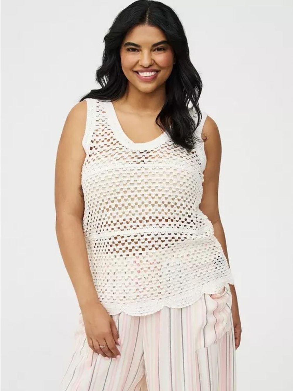 Torrid Crochet Tank - Whisper White